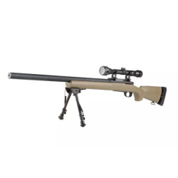 SW-04J Army sniper rifle replica (with scope and bipod) - tan