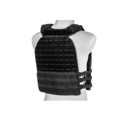 MOLLE/Laser-Cut Plate Carrier Tactical Vest - Black