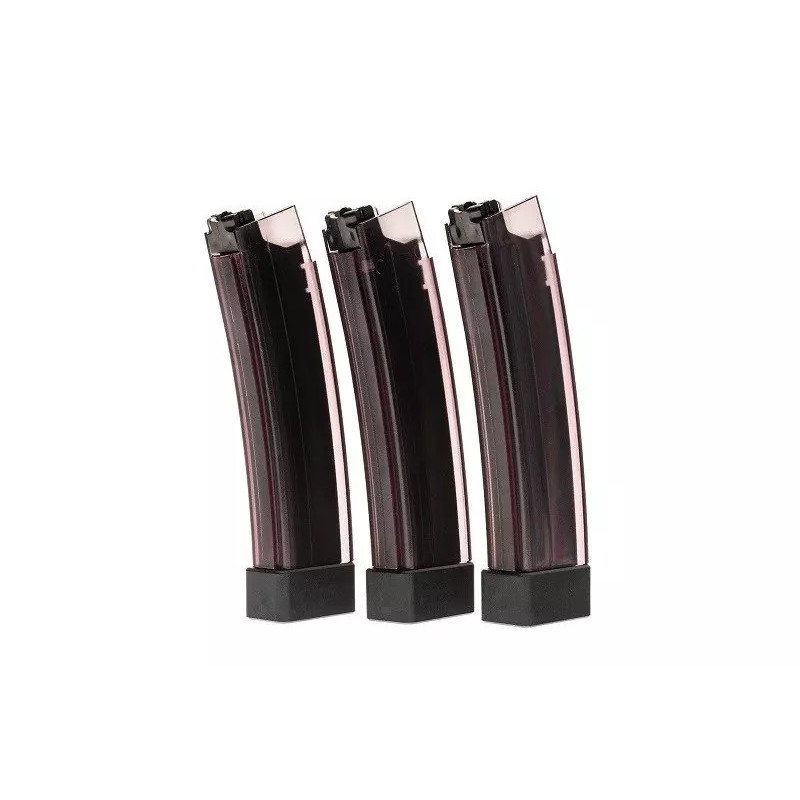 Set of 3 Low-Cap Smoky Magazines (75 BBs) for Scorpion EVO 3 - A1 Replicas