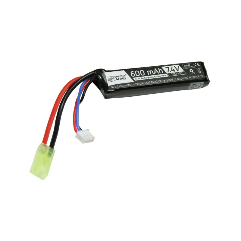 LiPo 7,4V 600mAh 20/40C Battery for PDW – Tamiya mini