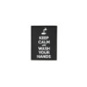 3D Keep Calm and Wash Your Hands Patch - Black