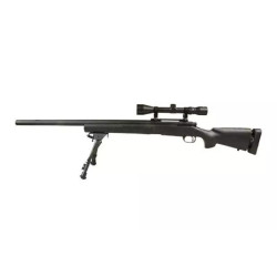 SW-04 Sniper Rifle Replica with scope and bipod (Upgraded) - black