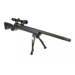 SW-04 Sniper Rifle Replica with scope and bipod (Upgraded) - black