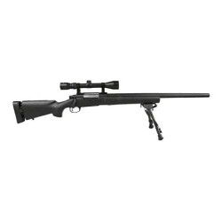 SW-04 Sniper Rifle Replica with scope and bipod (Upgraded) - black