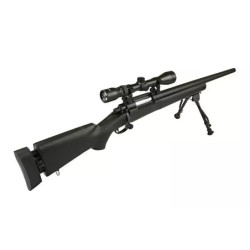 SW-04 Sniper Rifle Replica with scope and bipod (Upgraded) - black