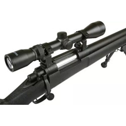 SW-04 Sniper Rifle Replica with scope and bipod (Upgraded) - black