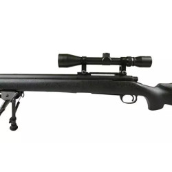 SW-04 Sniper Rifle Replica with scope and bipod (Upgraded) - black