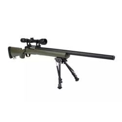 SW-04 Sniper Rifle Replica with scope and bipod (Upgraded) - olive