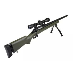 SW-04 Sniper Rifle Replica with scope and bipod (Upgraded) - olive