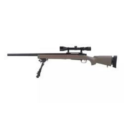 SW-04 Sniper Rifle Replica with scope and bipod (Upgraded) - tan