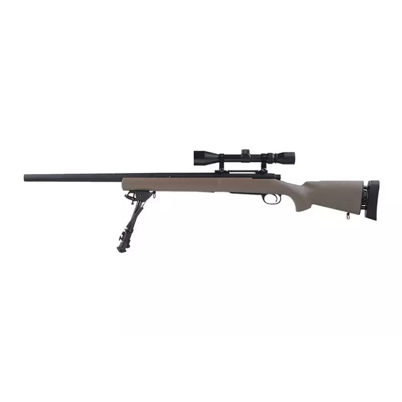 SW-04 Sniper Rifle Replica with scope and bipod (Upgraded) - tan