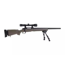 SW-04 Sniper Rifle Replica with scope and bipod (Upgraded) - tan