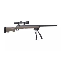 SW-04 Sniper Rifle Replica with scope and bipod (Upgraded) - tan