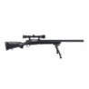 SW-04J Army Sniper Rifle Replica with scope and bipod (Upgraded) - black