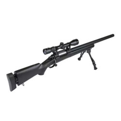 SW-04J Army Sniper Rifle Replica with scope and bipod (Upgraded) - black