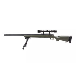 SW-04J Army Sniper Rifle Replica with scope and bipod (Upgraded) - olive