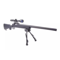 SW-10 Sniper Rifle Replica with scope and bipod (Upgraded) - black