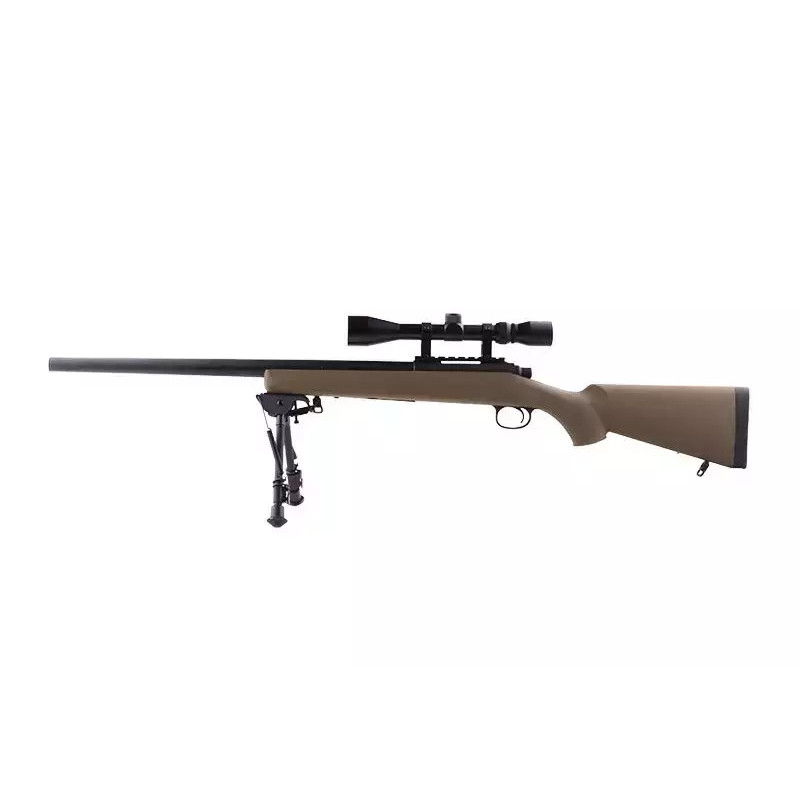 SW-10 Sniper Rifle Replica with scope and bipod (Upgraded) - tan