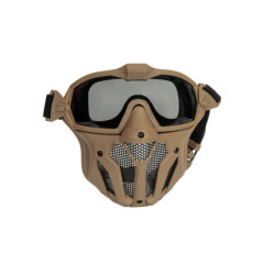 Mask with Goggles and Fan - Tan