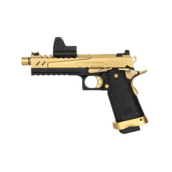 Hi-Capa 5.1 Split Side Pistol Replica - Black / Gold (with BDS Sight)