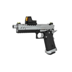 Hi-Capa 5.1 Split Side Pistol Replica - Black / Chrome (with BDS Sight)