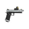 Hi-Capa 5.1 Split Side Pistol Replica - Black / Chrome (with BDS Sight)