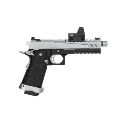 Hi-Capa 5.1 Split Side Pistol Replica - Black / Chrome (with BDS Sight)