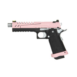 Hi-Capa 5.1 Split Side Pistol Replica - Pink / Black / Chrome