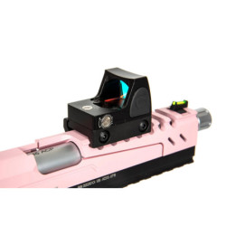 Hi-Capa 5.1 Split Side Pistol Replica - Pink / Black / Chrome (with BDS Sight)