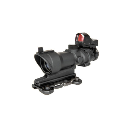 ACOG Style 4x32 Scope Replica with Mini Red Dot Sight - Black