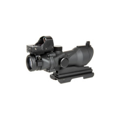 ACOG Style 4x32 Scope Replica with Mini Red Dot Sight - Black