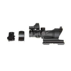 ACOG Style 4x32 Scope Replica with Mini Red Dot Sight - Black