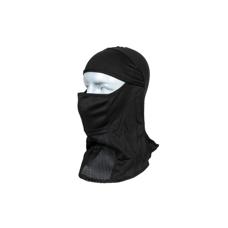 Light balaclava with face protector - black