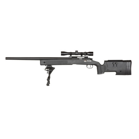 SA-S02 CORE™ High Velocity Sniper Rifle Replica with Scope and Bipod - Black