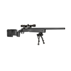 SA-S02 CORE™ High Velocity Sniper Rifle Replica with Scope and Bipod - Black