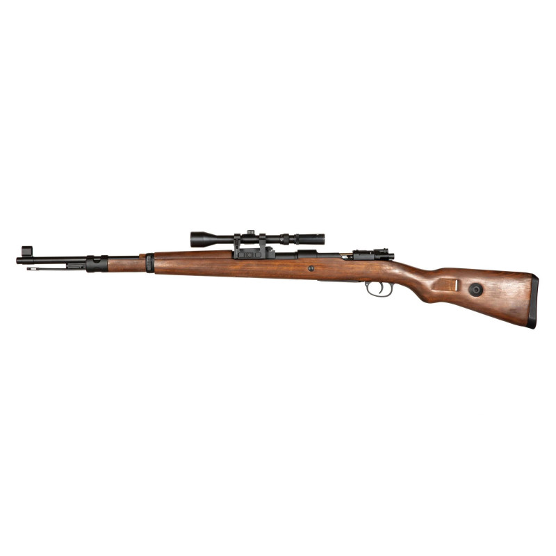 Kar98k spring airsoft rifle - wooden version + scope