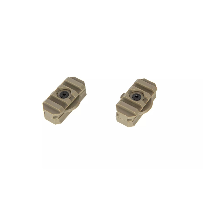 Set of 2 rotatable RIS rails for helmet - tan