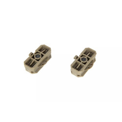 Set of 2 rotatable RIS rails for helmet - tan