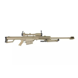 SW-02A sniper rifle replica with scope and bipod - tan