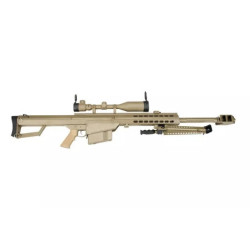 SW-02A CQB sniper rifle replica with scope and bipod - tan