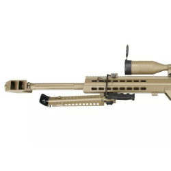 SW-02A CQB sniper rifle replica with scope and bipod - tan