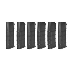 Set of 6 Polymer 30 BB's Real-Cap magazines for M4/M16 replicas - Black