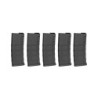 Set of 5 Polymer 200 BB's Mid-Cap magazines for M4/M16 replicas - Black