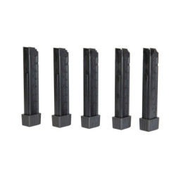 Set of 5 mid-cap, 110-pellet magazines for APC9 airsoft submachine guns