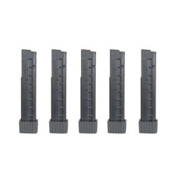 Set of 5 mid-cap, 110-pellet magazines for APC9 airsoft submachine guns