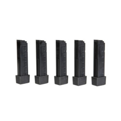 Set of 5 mid-cap, 80-pellet magazines for APC9 airsoft submachine guns