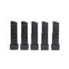 Set of 5 mid-cap, 80-pellet magazines for APC9 airsoft submachine guns