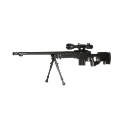 4402D  sniper rifle replica (with scope and bipod) - black