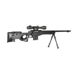 4402D  sniper rifle replica (with scope and bipod) - black