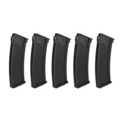 Set of 5 175BBs S-Mag Mid-Cap magazines for J Series - Black
